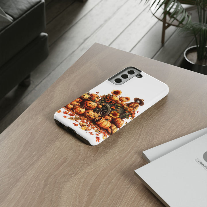 Impact Resistant, Fall Leaves Scarecrow, Cute Phone Cases for Samsung S24, S23, S22, S21, IPhone 15 pro Iphone 14 pro Iphone 13 IPhone 12 Iphone 11 - Studio40ParkLane