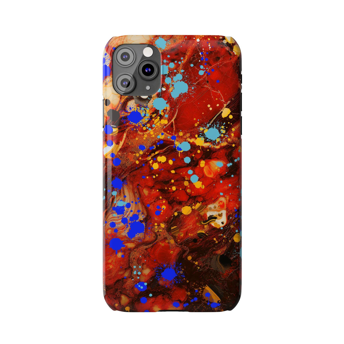 Slim Cute Phone Cases for Iphone - | iPhone 15 Case | iPhone 15 Pro Max Case, Iphone 14 Case, Iphone 14 Pro Max, Iphone 13, Fall Marble Paint Splash