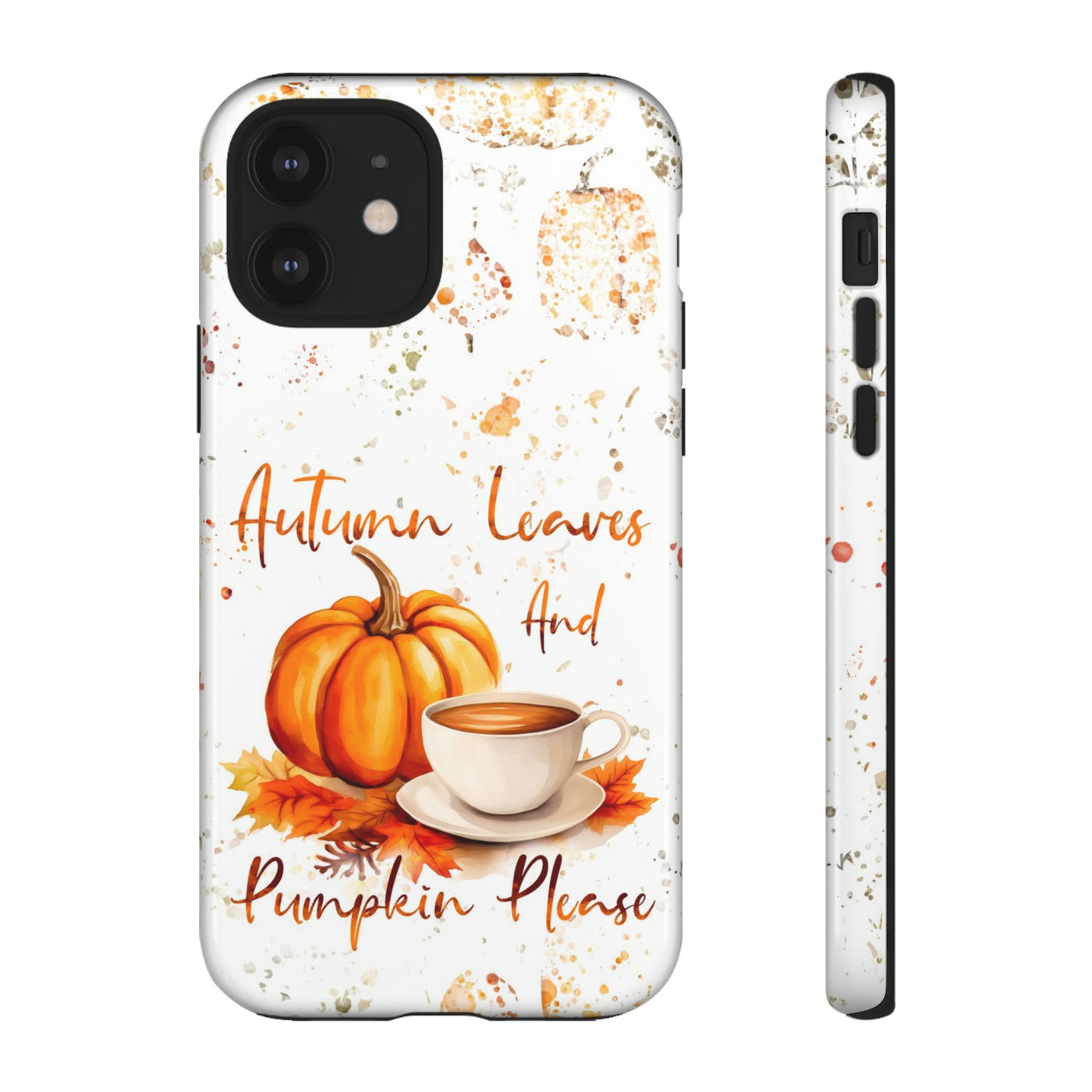 Impact Resistant, Fall Leaves Pumpkin Pie, Cute Phone Cases for Samsung S24, S23, S22, S21, IPhone 15 pro Iphone 14 pro Iphone 13 IPhone 12 Iphone 11