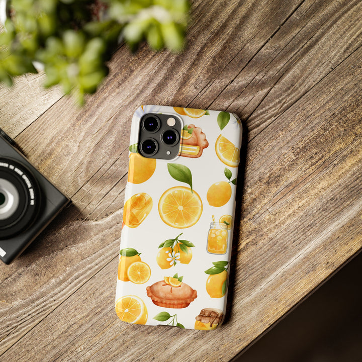Slim Cute Phone Cases for Iphone - | iPhone 15 Case | iPhone 15 Pro Max Case, Iphone 14 Case, Iphone 14 Pro Max, Iphone 13, Summer Fruit Lemon - Studio40ParkLane