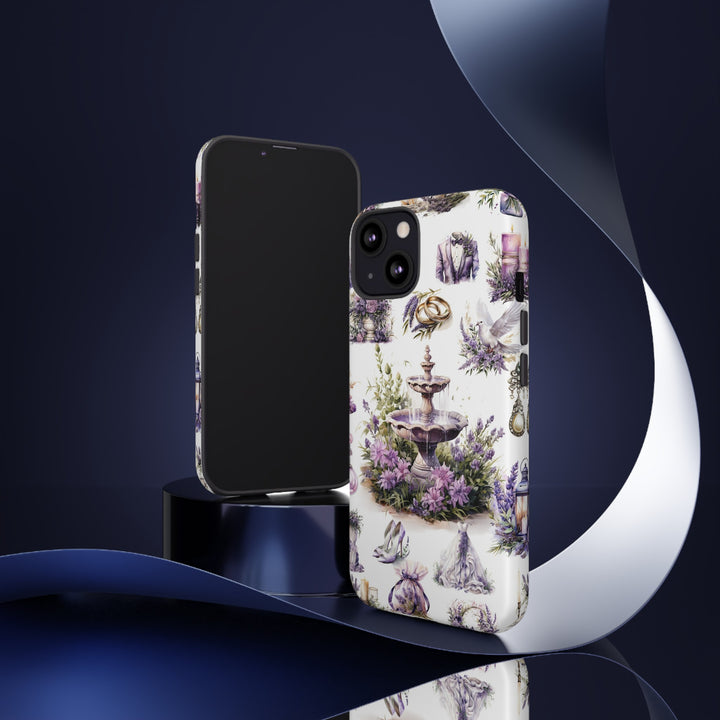Impact Resistant, Lavender Wedding, Cute Phone Cases for Samsung S24, S23, S22, S21, IPhone 15 pro Iphone 14 pro Iphone 13 IPhone 12 Iphone 11 - Studio40ParkLane