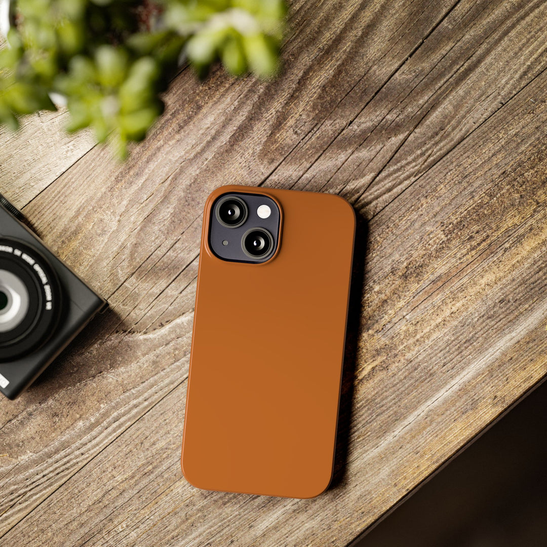 Slim Red Rust Brown Gift for Her Aesthetic Cute Phone Case for Iphone 16 - | iPhone 15 Pro Max Case | iPhone 14 Case 13 12 11 10 9 8 7 - Studio40ParkLane