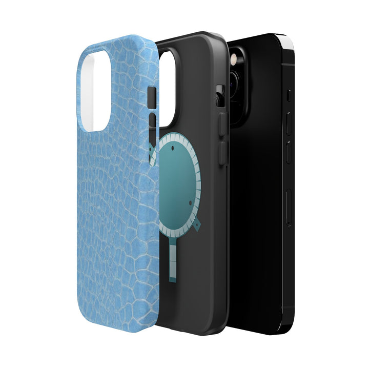 Non Leather Blue Color Pattern Magsafe Cute Phone Case for Iphone Gift for Her, | iPhone 15 Case | iPhone 15 Pro Max Case, Iphone 14, Iphone 14 Pro Max, Iphone 13, Iphone 16 - Studio40ParkLane