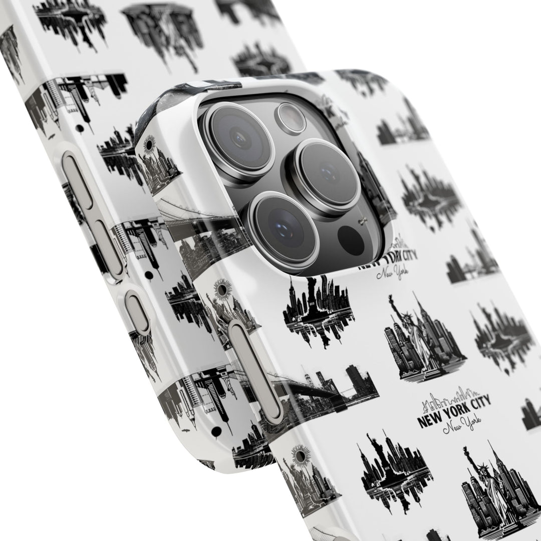Slim New York Skyline Collage Coquette Gift for Her Cute Phone Cases for Iphone 16 Pro Max | iPhone 15 Case | iPhone 15 Pro Max Case, Iphone 14, Iphone 14 Pro Max, Iphone 13 12 11 8 7 - Studio40ParkLane
