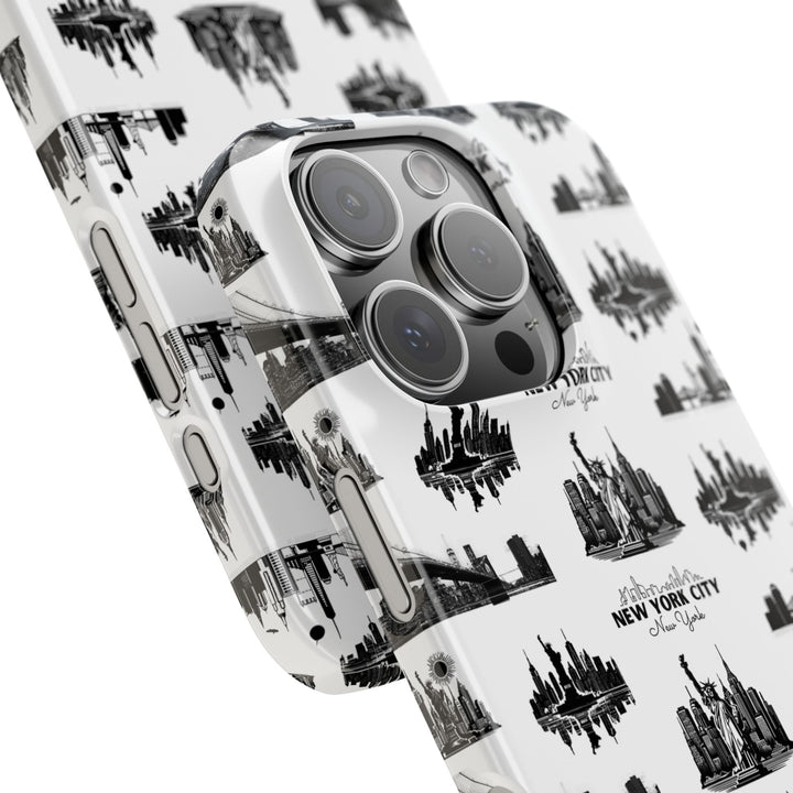 Slim New York Skyline Collage Coquette Gift for Her Cute Phone Cases for Iphone 16 Pro Max | iPhone 15 Case | iPhone 15 Pro Max Case, Iphone 14, Iphone 14 Pro Max, Iphone 13 12 11 8 7 - Studio40ParkLane