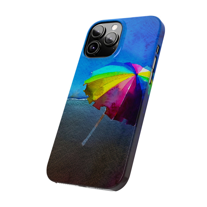 Slim Cute Phone Cases for Iphone - | iPhone 15 Case | iPhone 15 Pro Max Case, Iphone 14 Case, Iphone 14 Pro Max, Iphone 13, Summer Beach Umbrella - Studio40ParkLane