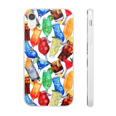 Cute Flexi Phone Cases, For Iphones and Samsung Galaxy Phones, Tropical Summer Fruit Cocktails, Galaxy S23 Phone Case, Samsung S22 Case, Samsung S21, Iphone 15, Iphone 14, Iphone 13