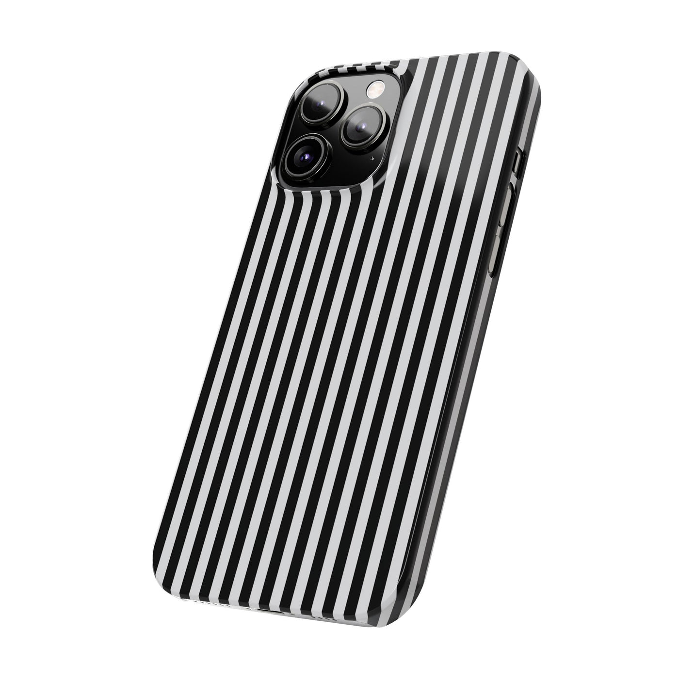 Slim Black White Striped Cute Phone Case for Iphone 16 - | iPhone 15 Pro Max Case | iPhone 14 Case Iphone 13 12 11 10 9 8 7 Gift for Her - Studio40ParkLane