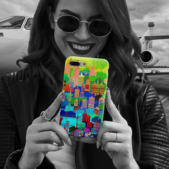 Cute Samsung Case | Cool Iphone Case | Summer City Skyline, Samsung S24, S23, S22, S21, IPhone 15 Case | Iphone 14 Case, Iphone 13 Case - Studio40ParkLane