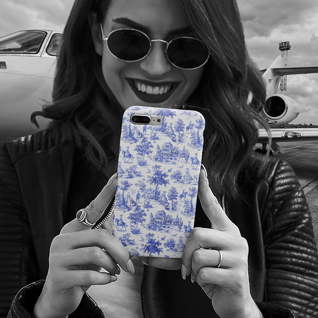 Premium Tough French Toile Gift for Her Cute Phone Cases for Samsung S25 S24, S23, S22, S21, Iphone, 16, 15, 14, 13 Pro Max Ultra - Studio40ParkLane