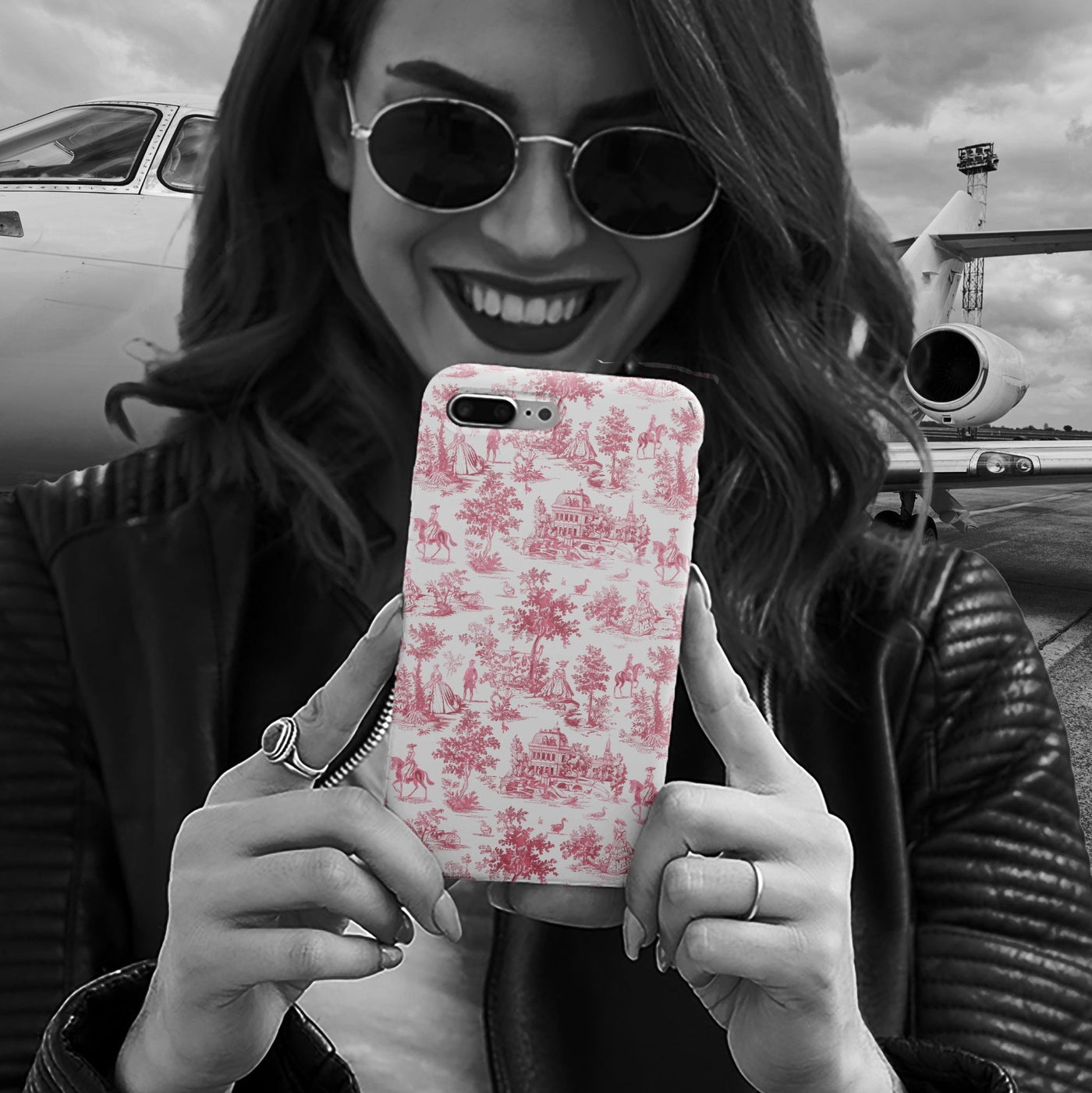 Premium Tough French Toile Gift for Her Cute Phone Cases for Samsung S25, S24, S23, S22, S21 Iphone, 16, 15, 14, 13, 12 Plus Max Pro Ultra - Studio40ParkLane