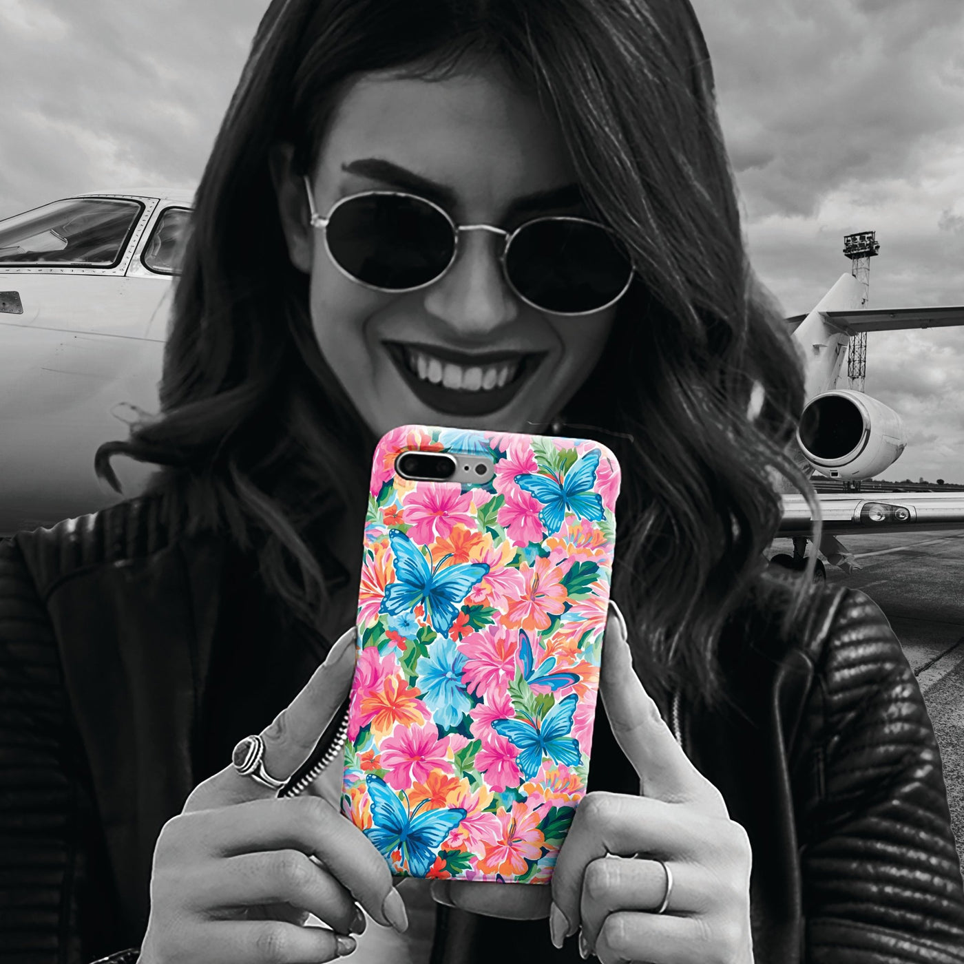 Premium Tough Butterflies Flowers Cute Phone Cases for Samsung S24, S23, S22, S21, S20, Plus and Ultra, Iphone 16 Pro Max,15, 14, 13, 12, 11, 10
