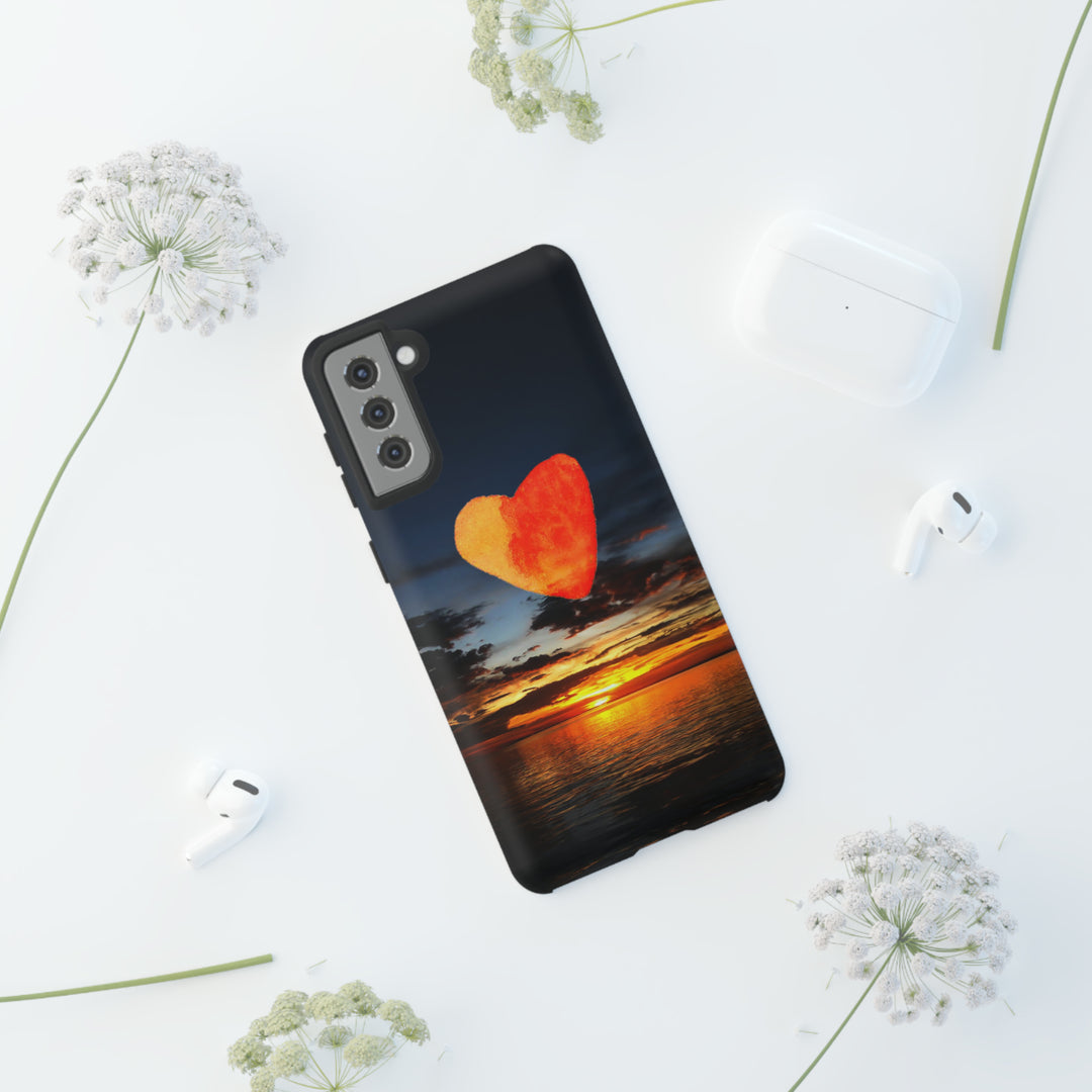 Cute Samsung Phone Case | Aesthetic Samsung Phone Case | Galaxy S23, S22, S21, S20 | Luxury case, Cute Rising Heart Sunset Phone Case - Studio40ParkLane