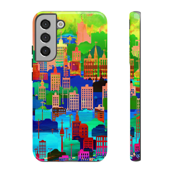 Cute Samsung Case | Cool Iphone Case | Summer City Skyline, Samsung S24, S23, S22, S21, IPhone 15 Case | Iphone 14 Case, Iphone 13 Case - Studio40ParkLane
