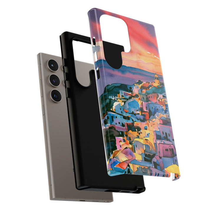 Impact Resistant, Greek Sunset, Cute Phone Cases for Samsung S24, S23, S22, S21, IPhone 15 pro Iphone 14 pro Iphone 13 IPhone 12 Iphone 11 - Studio40ParkLane