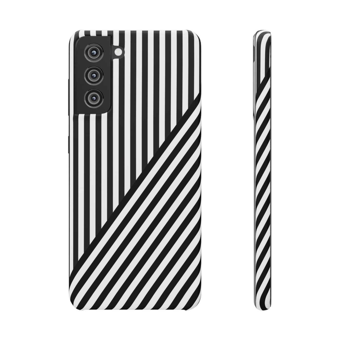 Aesthetic Black White Stripes Cute Phone Case Sleek Snap - For iPhone 17 Pro Max iPhone 16 Pro iPhone 15 Iphone 14 Plus 13 Pro 12 11 10 Gift - Studio40ParkLane