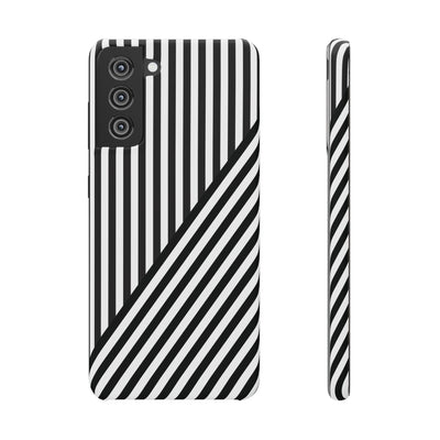 Aesthetic Black White Stripes Cute Phone Case Sleek Snap - For iPhone 17 Pro Max iPhone 16 Pro iPhone 15 Iphone 14 Plus 13 Pro 12 11 10 Gift - Studio40ParkLane