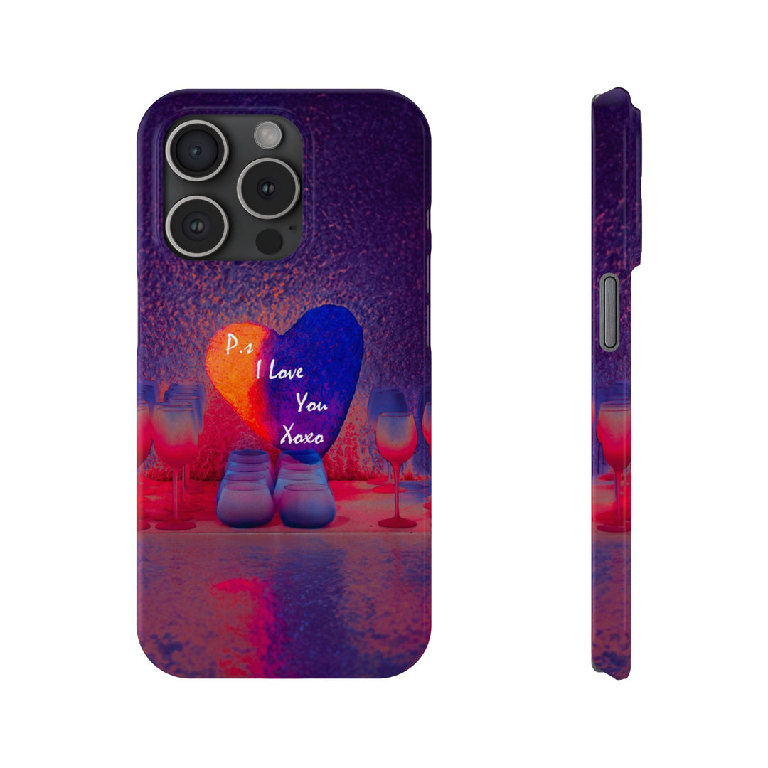 Slim Cute Phone Cases for Iphone - | iPhone 15 Case | iPhone 15 Pro Max Case, Iphone 14 Case, Iphone 14 Pro Max, Iphone 13, PS I Love You Heart - Studio40ParkLane