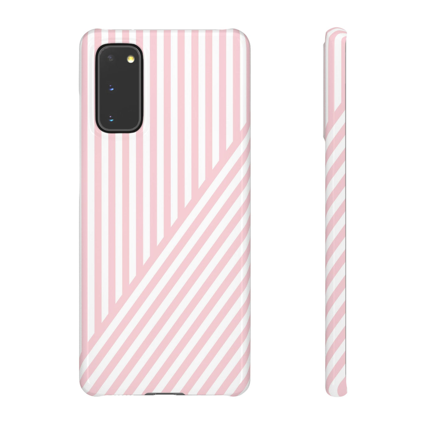 Aesthetic Sweet Pink Stripes Cute Phone Case Sleek Snap - For iPhone 17 Pro Max iPhone 16 Pro iPhone 15 Iphone 14 Plus 13 Pro 12 11 10 Gift