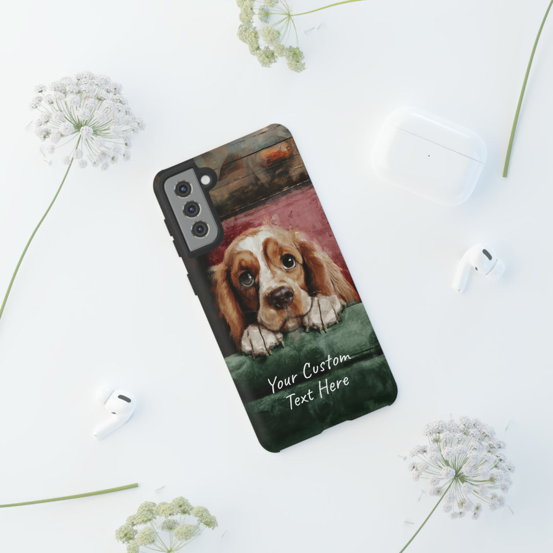 Personalize this Cute Samsung Phone Case | Cocker Spaniel Dog Samsung Phone Case | Galaxy S23, S22, S21, S20 | Customized Samsung Case - Studio40ParkLane