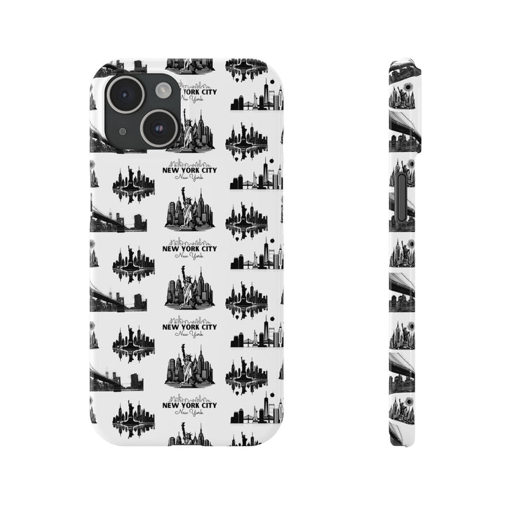 Slim New York Skyline Collage Coquette Gift for Her Cute Phone Cases for Iphone 16 Pro Max | iPhone 15 Case | iPhone 15 Pro Max Case, Iphone 14, Iphone 14 Pro Max, Iphone 13 12 11 8 7 - Studio40ParkLane