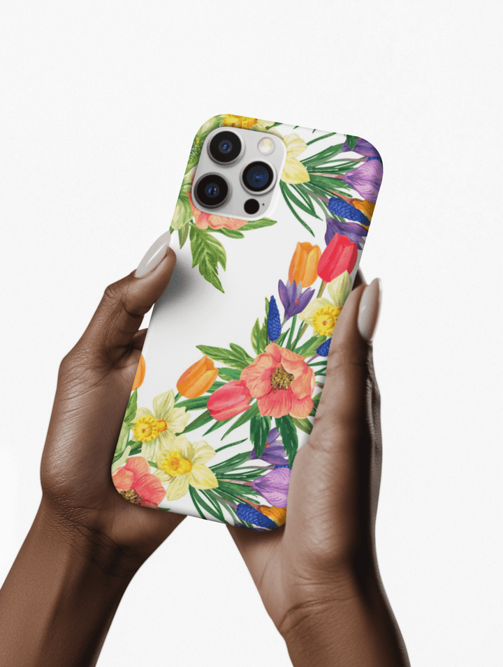 Sleek Snap Spring Summer Flowers Cute Phone Case for iPhone 16 15 14 13 12 11 X Xs Max Xr Pro Plus Samsung Galaxy S24 S23 S22 S21 S20 Ultra - Studio40ParkLane