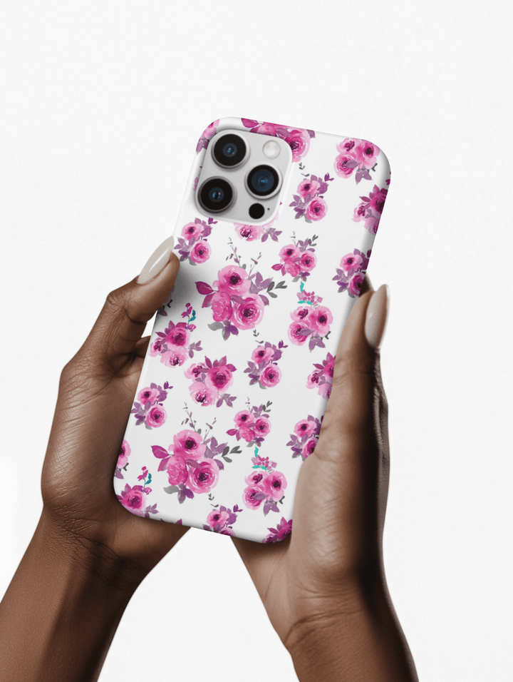 Sleek Snap Flowers Gift for Her Cute Phone Case for iPhone 16 15 14 13 12 11 X Xs Max Xr Pro Plus Samsung Galaxy S24 S23 S22 S21 S20 Ultra - Studio40ParkLane