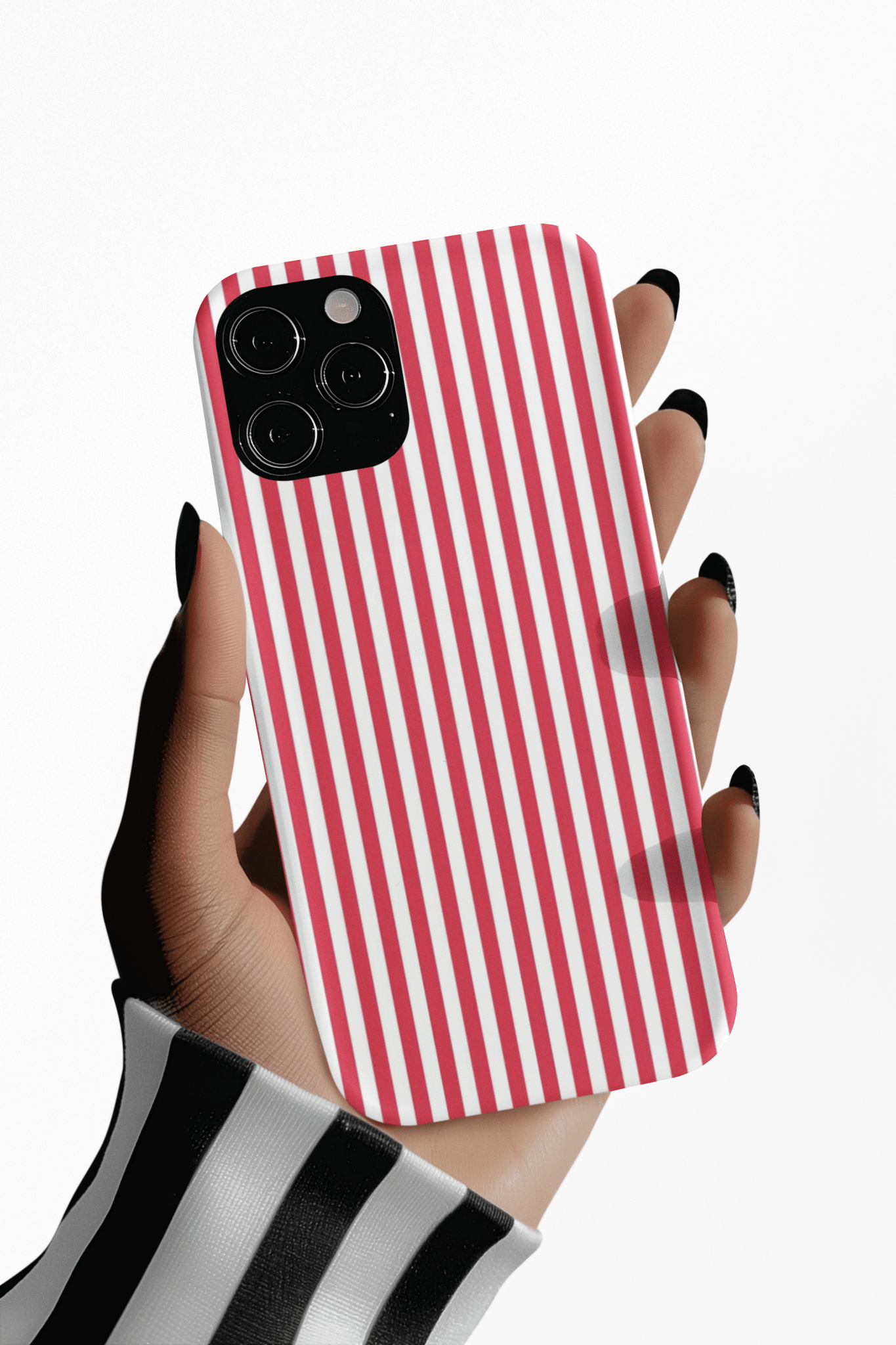 Tough Premium Winterberry Stripes Phone Case Gift for Her - For Apple iPhone 16 Pro Max 16e iPhone 15 Pro iPhone Iphone 14 Plus 13 Pro 12 SE XR - Studio40ParkLane