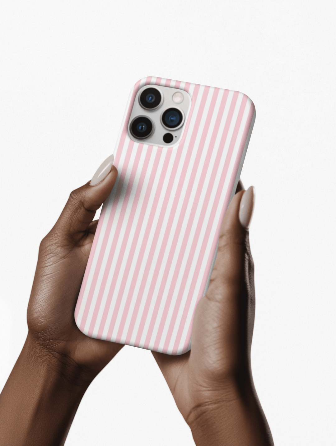 Tough Premium Sweet Pink Stripes Phone Case Gift for Her - For Apple iPhone 16 Pro Max 16e iPhone 15 Pro iPhone Iphone 14 Plus 13 Pro 12 SE XR - Studio40ParkLane