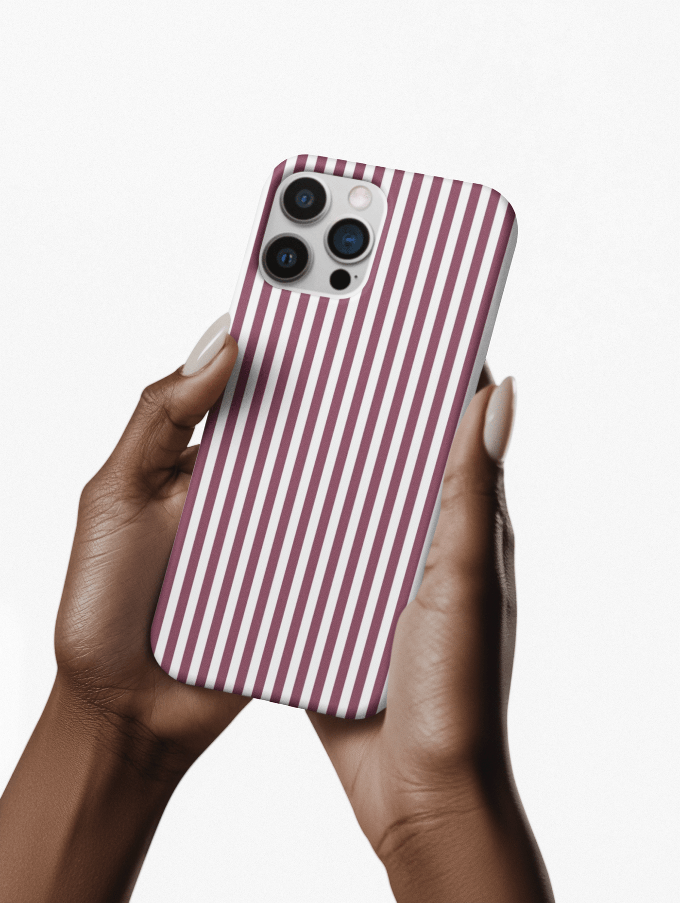 Tough Premium Old Claret Stripes Phone Case Gift for Her - For Apple iPhone 16 Pro Max 16e iPhone 15 Pro iPhone Iphone 14 Plus 13 Pro 12 SE XR - Studio40ParkLane