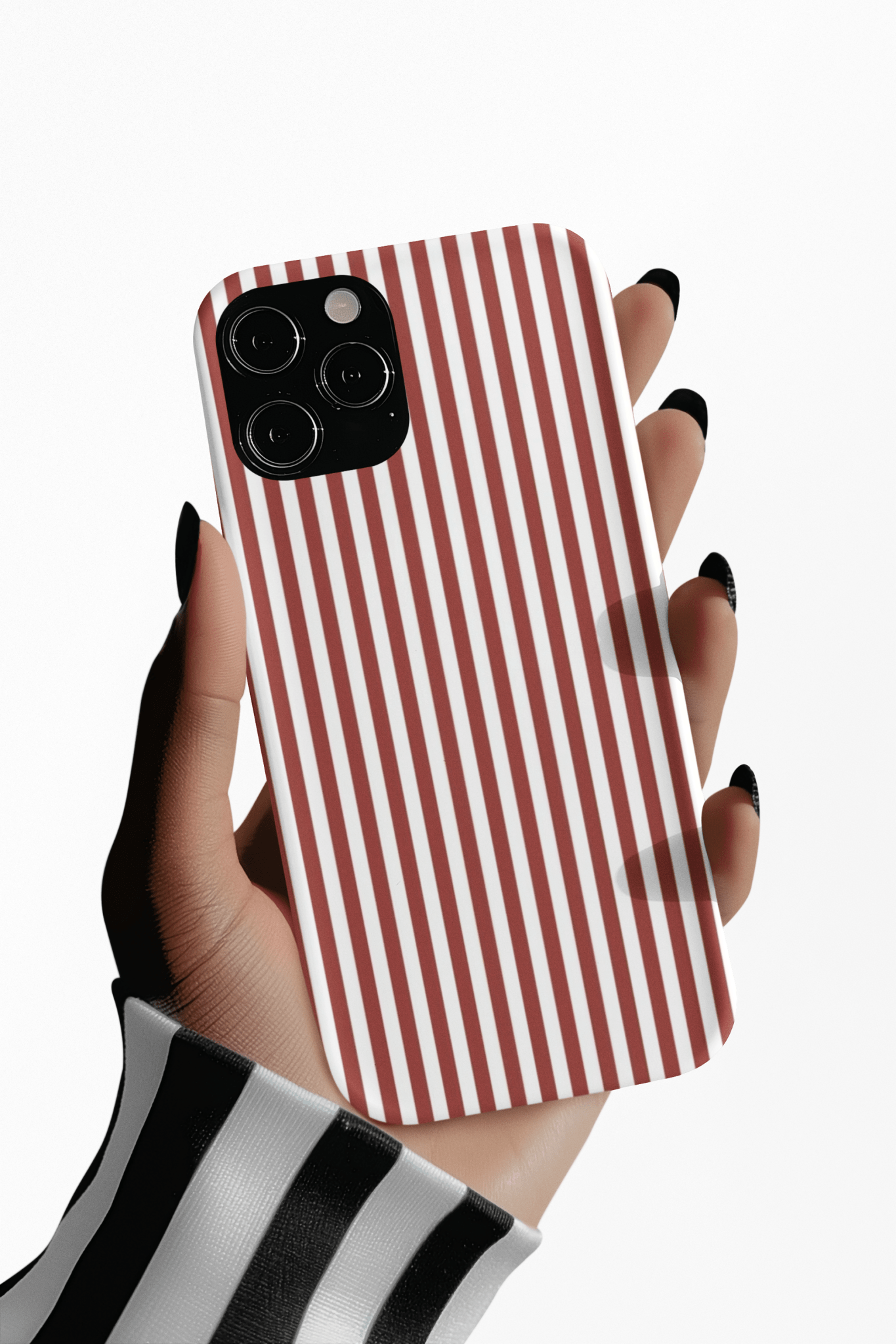 Tough Premium Red Stripes Phone Case Gift for Her - For Apple iPhone 16 Pro Max 16e iPhone 15 Pro iPhone Iphone 14 Plus 13 Pro 12 SE XR - Studio40ParkLane