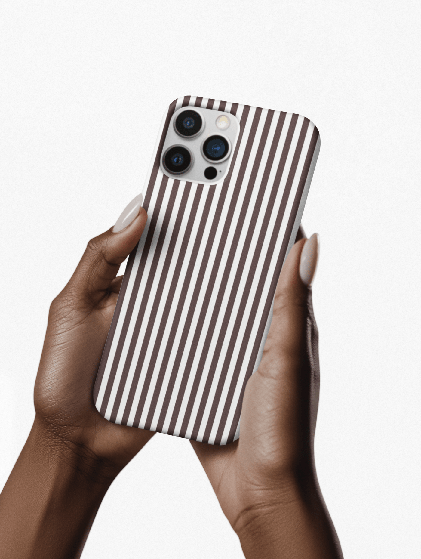 Tough Premium Brown Stripes Phone Case Gift for Her - For Apple iPhone 16 Pro Max 16e iPhone 15 Pro iPhone Iphone 14 Plus 13 Pro 12 SE XR - Studio40ParkLane