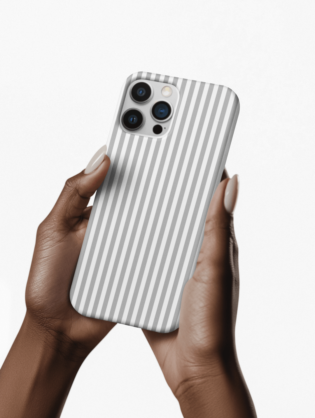 Tough Premium Ash Grey Stripes Phone Case Gift for Her - For Apple iPhone 16 Pro Max 16e iPhone 15 Pro iPhone Iphone 14 Plus 13 Pro 12 SE XR - Studio40ParkLane