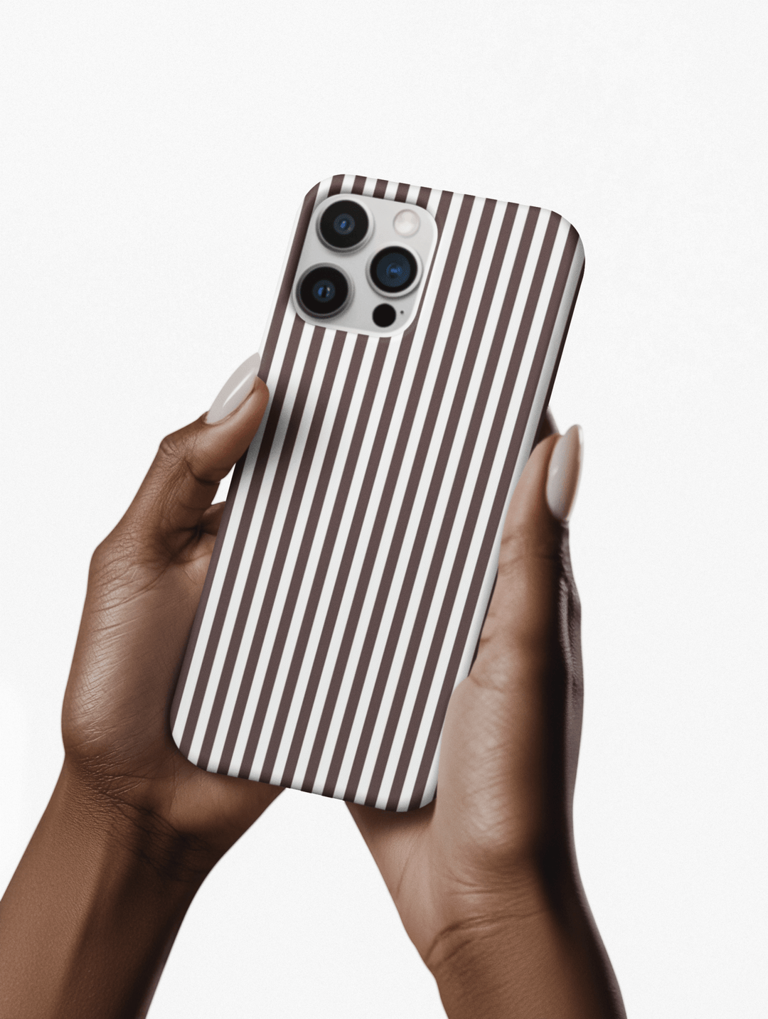 Slim Carriage Brown Striped Cute Phone Case for Iphone 16 - | iPhone 15 Pro Max Case | iPhone 14 Case Iphone 13 12 11 10 9 8 7 Gift for Her - Studio40ParkLane