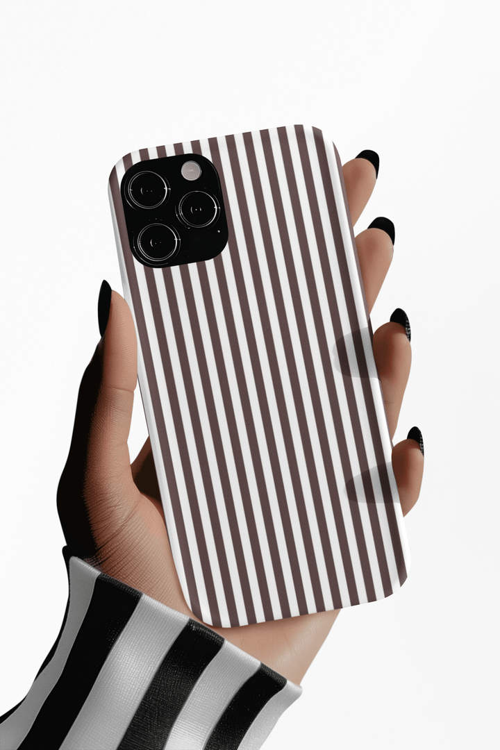 Slim Carriage Brown Striped Cute Phone Case for Iphone 16 - | iPhone 15 Pro Max Case | iPhone 14 Case Iphone 13 12 11 10 9 8 7 Gift for Her - Studio40ParkLane
