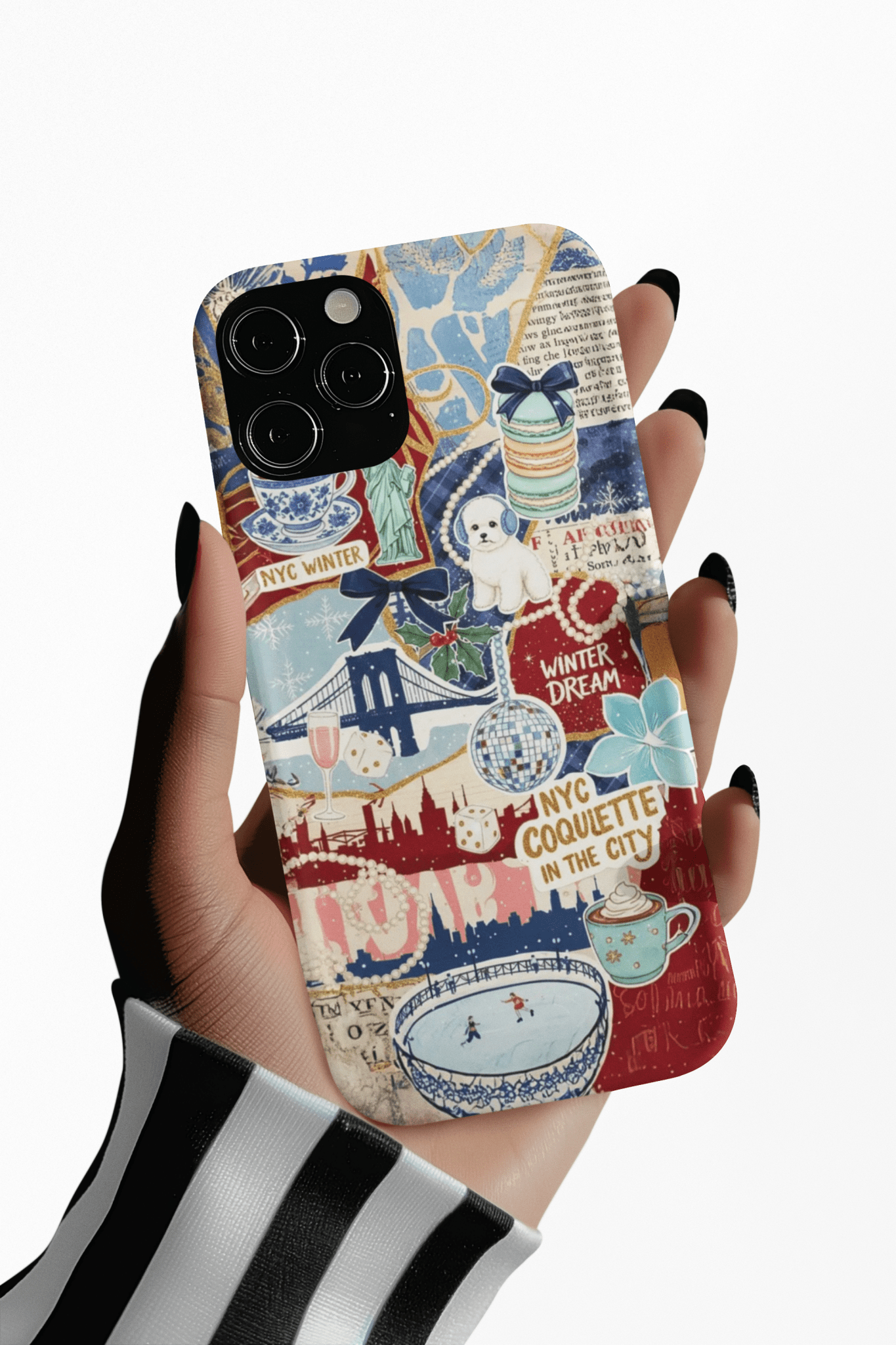 Slim New York Winter Coquette Collage Cute Phone Case for Iphone 16 - | iPhone 15 Pro Max Case | iPhone 14 Case Iphone 13 12 11 10 9 8 7 X - Studio40ParkLane