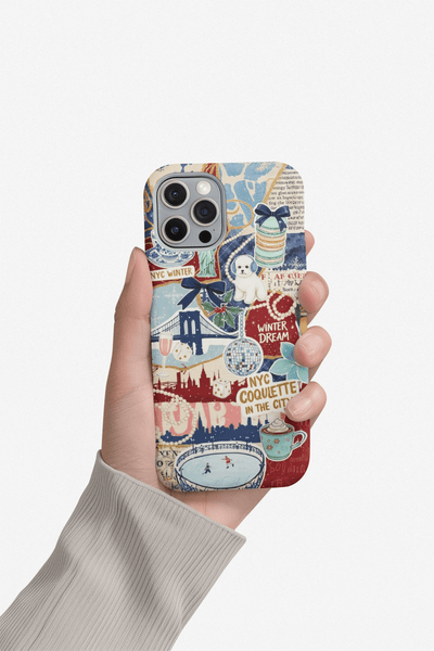 Slim New York Winter Coquette Collage Cute Phone Case for Iphone 16 - | iPhone 15 Pro Max Case | iPhone 14 Case Iphone 13 12 11 10 9 8 7 X - Studio40ParkLane