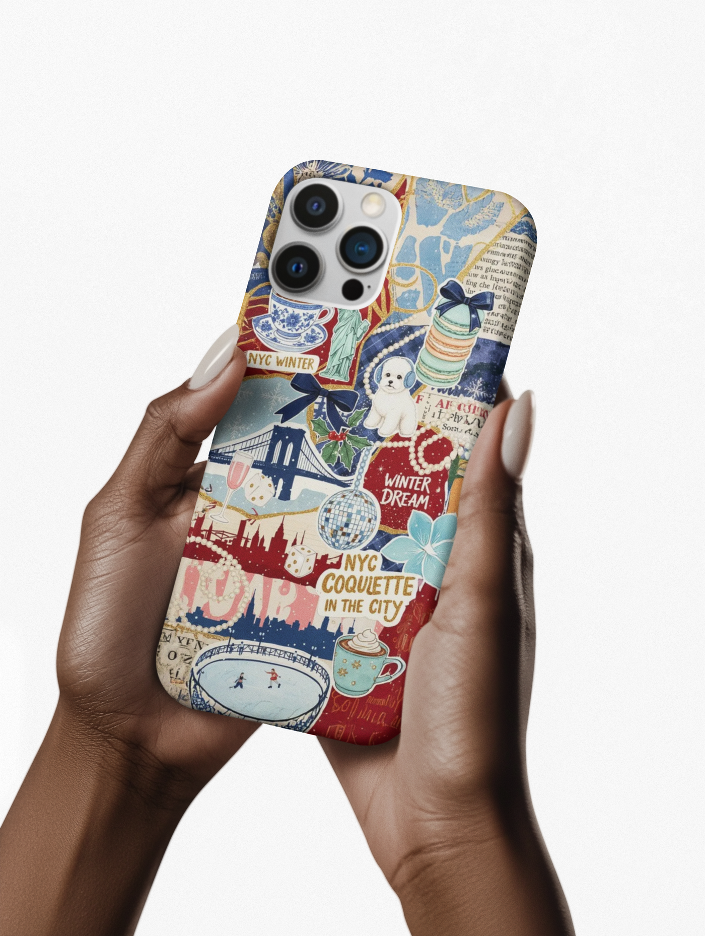 New York Winter Coquette Collage Tough Magsafe Cute Phone Cases for Iphone | iPhone 17 Pro Max Case, Iphone 16, Iphone 15 14 13 12 11 10 9