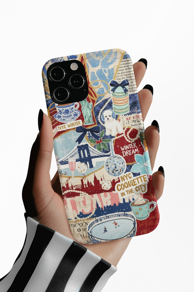 New York Winter Coquette Collage Tough Magsafe Cute Phone Cases for Iphone | iPhone 17 Pro Max Case, Iphone 16, Iphone 15 14 13 12 11 10 9