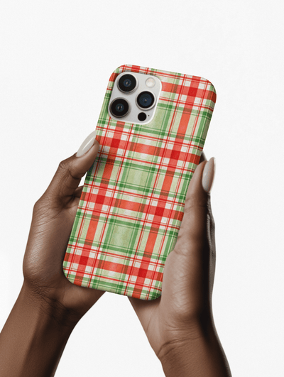Aesthetic Tough Red Green Checkered Premium Phone Case - For iPhone 17 Pro Max iPhone 16 Pro iPhone 15 Iphone 14 Plus 13 Pro 12 11 10 XR XS - Studio40ParkLane