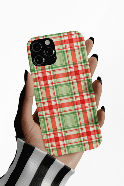 Aesthetic Tough Red Green Checkered Premium Phone Case - For iPhone 17 Pro Max iPhone 16 Pro iPhone 15 Iphone 14 Plus 13 Pro 12 11 10 XR XS - Studio40ParkLane