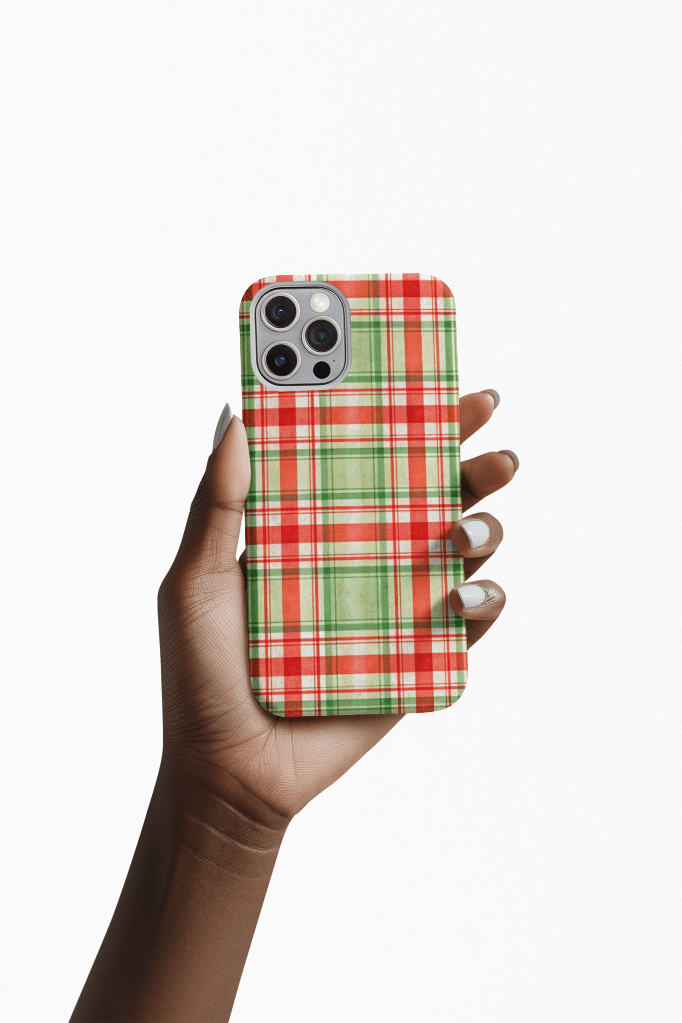 Aesthetic Tough Red Green Checkered Premium Phone Case - For iPhone 17 Pro Max iPhone 16 Pro iPhone 15 Iphone 14 Plus 13 Pro 12 11 10 XR XS - Studio40ParkLane