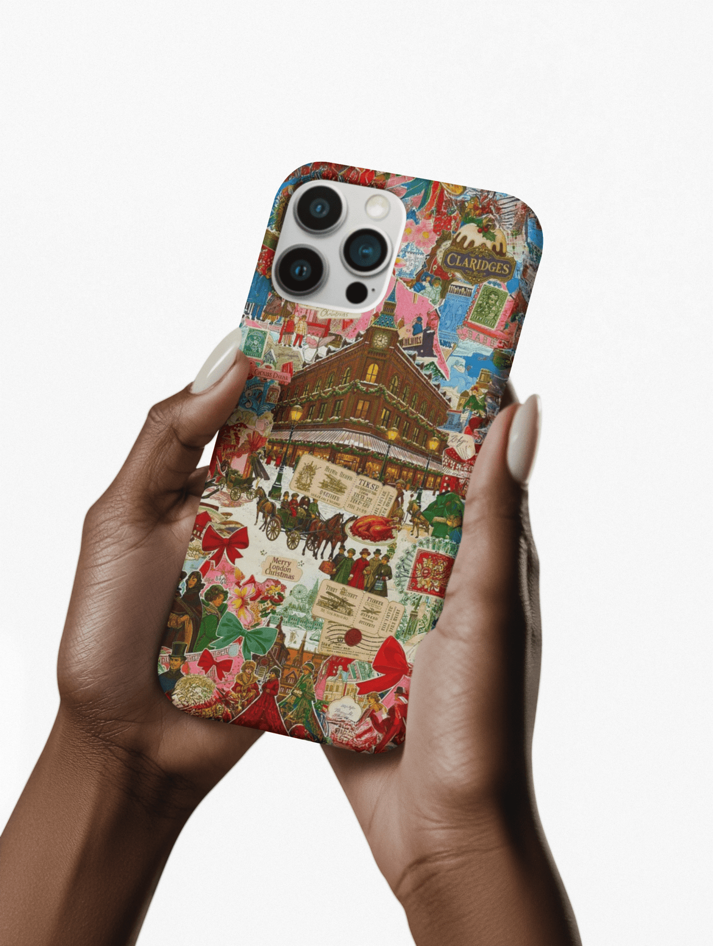 Aesthetic Tough London Coquette Collage Premium Phone Case - For iPhone 17 Pro Max iPhone 16 Pro iPhone 15 Iphone 14 Plus 13 Pro 12 11 10 XR - Studio40ParkLane