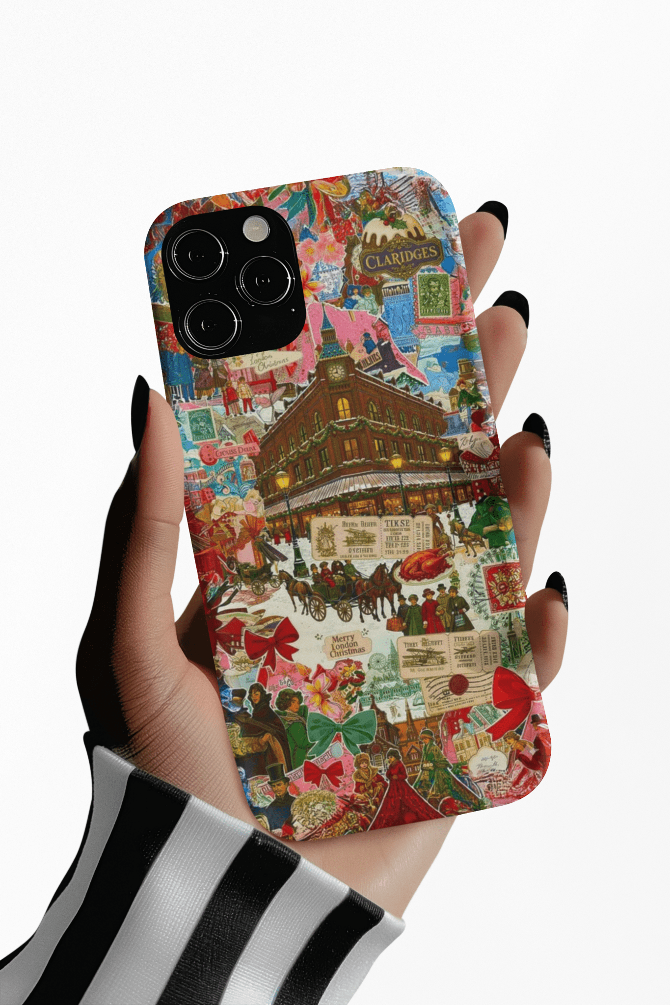 Aesthetic Tough London Coquette Collage Premium Phone Case - For iPhone 17 Pro Max iPhone 16 Pro iPhone 15 Iphone 14 Plus 13 Pro 12 11 10 XR - Studio40ParkLane