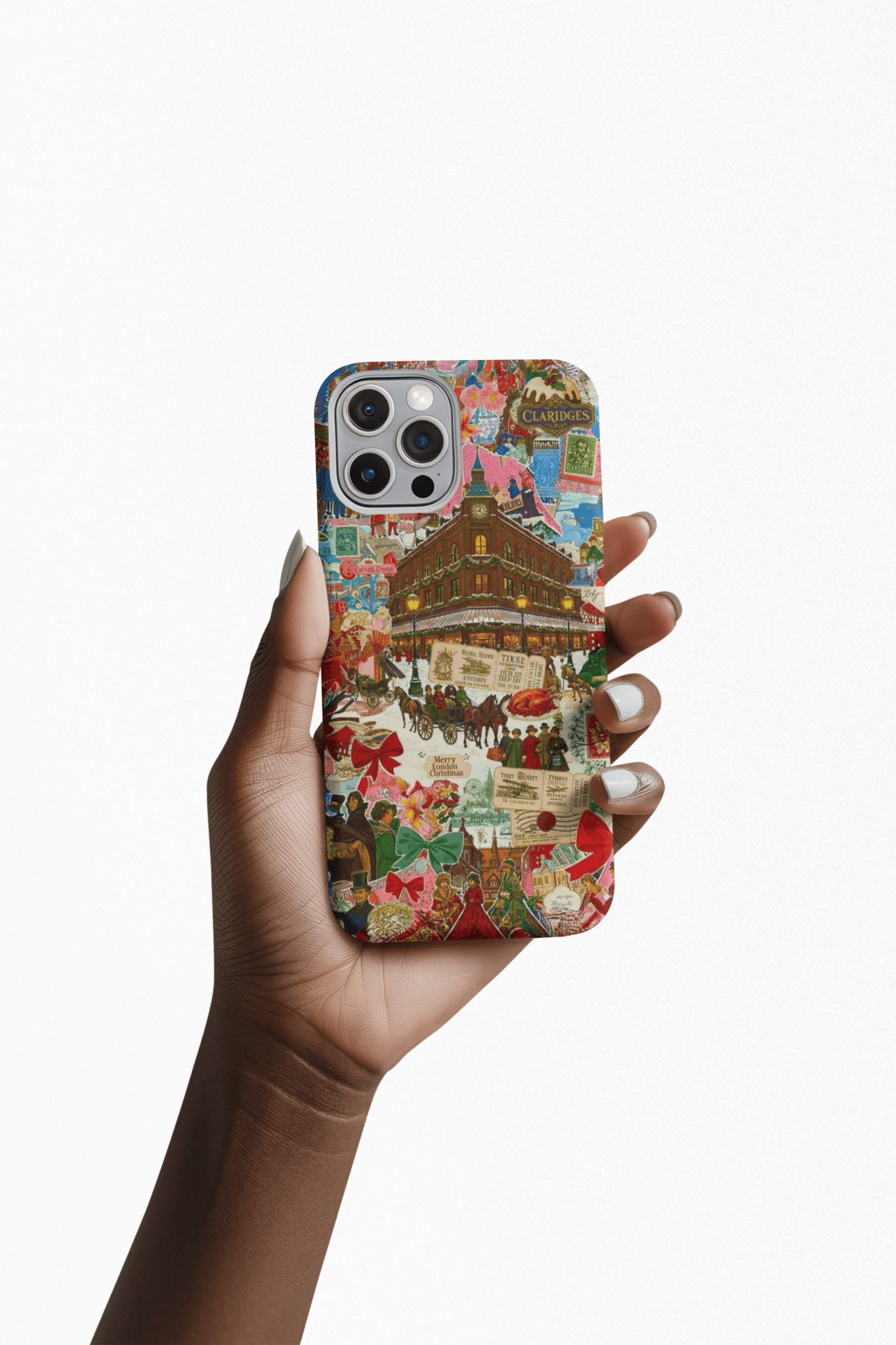 Aesthetic Tough London Coquette Collage Premium Phone Case - For iPhone 17 Pro Max iPhone 16 Pro iPhone 15 Iphone 14 Plus 13 Pro 12 11 10 XR - Studio40ParkLane