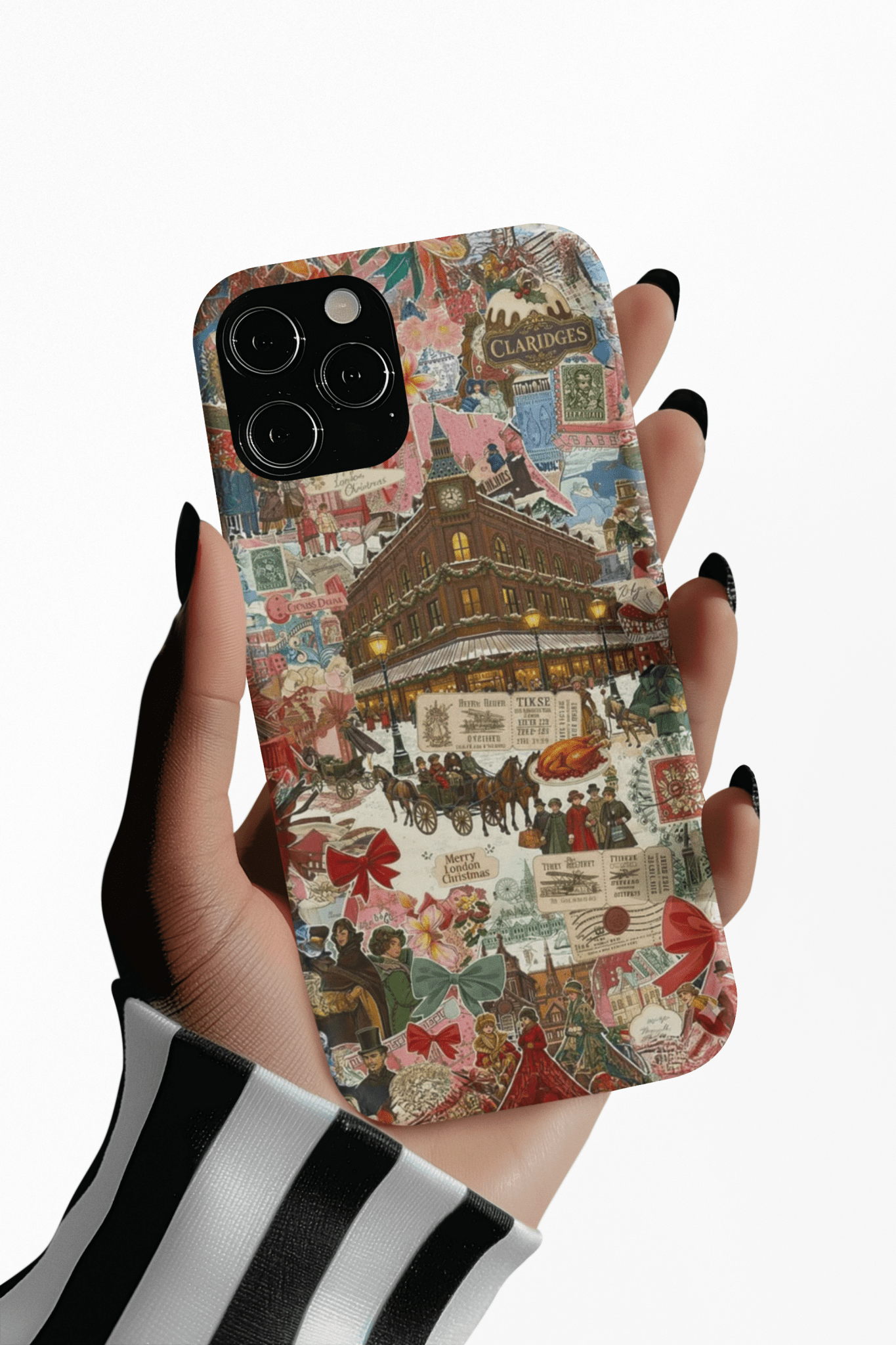 Aesthetic Tough London Coquette Collage Premium Phone Case - For iPhone 17 Pro Max iPhone 16 Pro iPhone 15 Iphone 14 Plus 13 Pro 12 11 10 XR - Studio40ParkLane