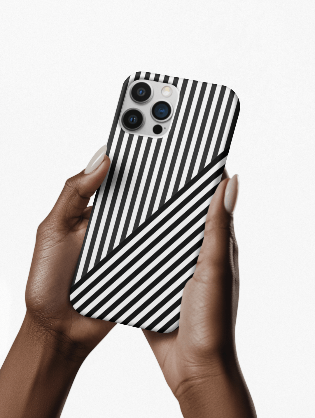 Aesthetic Tough Black White Stripes Phone Case - For iPhone 17 Pro Max iPhone 16 Pro iPhone 15 Iphone 14 Plus 13 Pro 12 11 10 XR - Studio40ParkLane