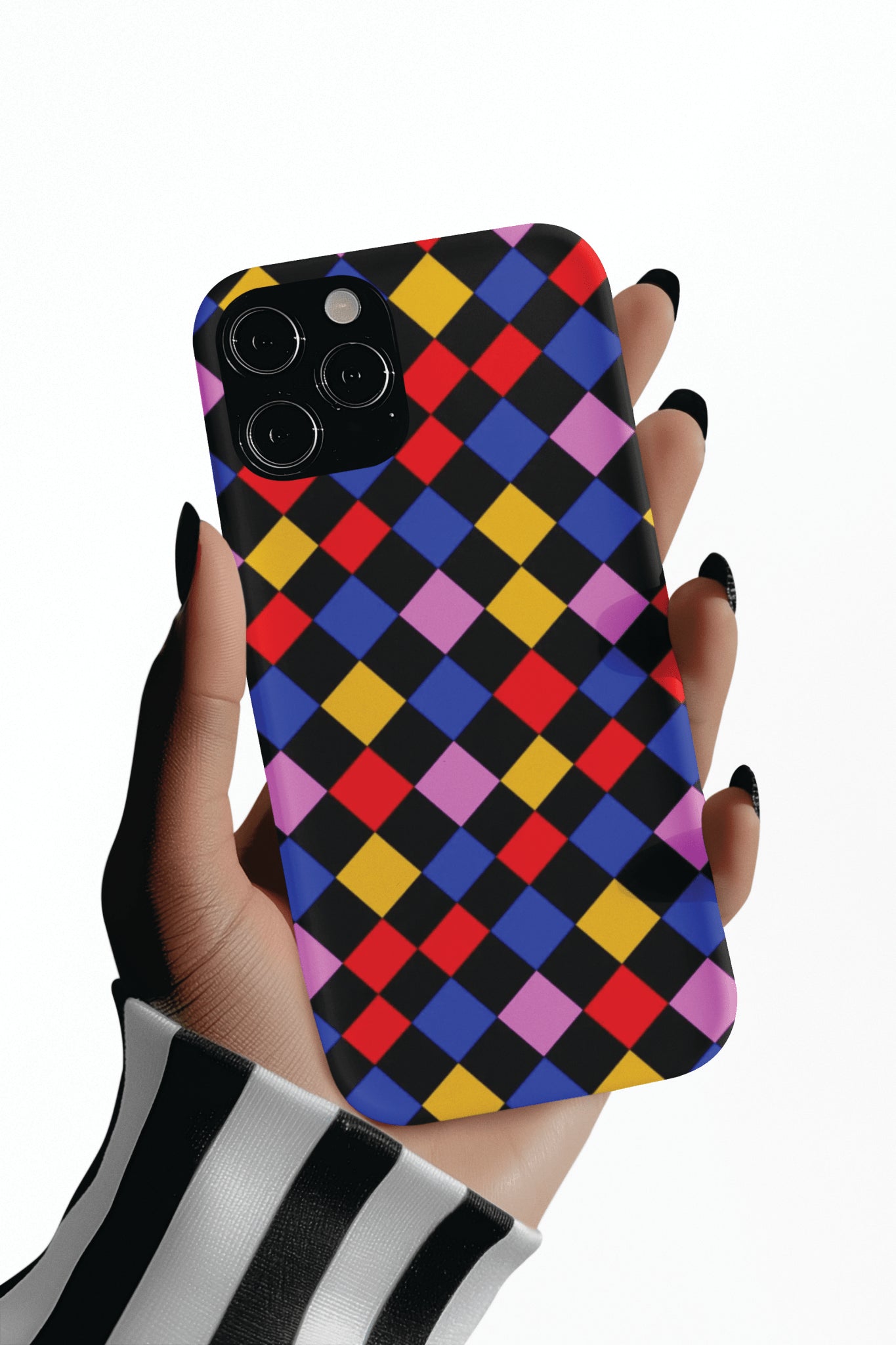 Colorful Checkerboard Cute Phone Case - Sleek Snap - for iPhone 16 15 14 13 12 11 Max Pro Plus Samsung Galaxy S24 S23 S22 S21 S20 Plus Ultra - Studio40ParkLane