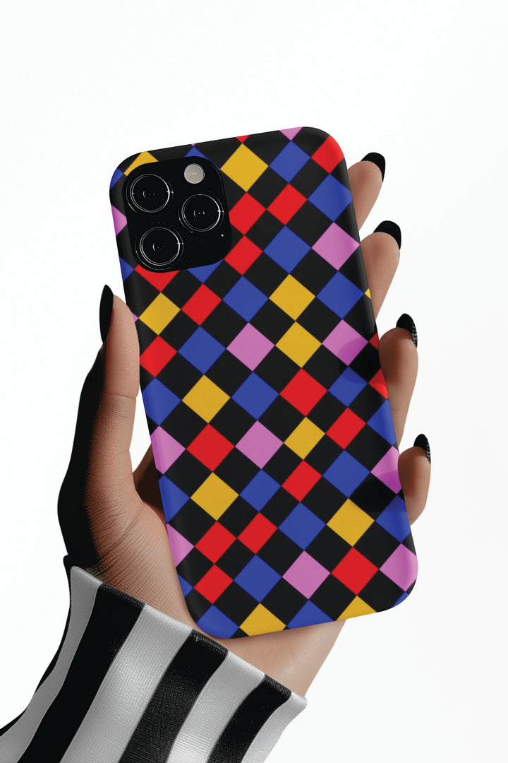 Aesthetic Tough Colorful Checkerboard Phone Case Premium - For iPhone 17 Pro Max iPhone 16 Pro iPhone 15 Iphone 14 Plus 13 Pro 12 11 10 XR - Studio40ParkLane