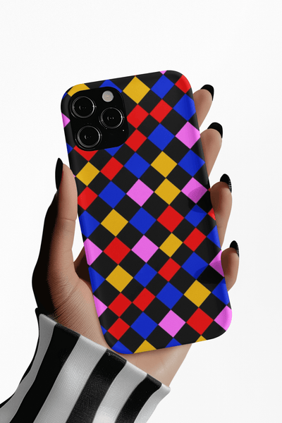Aesthetic Colorful Checkerboard Tough Magsafe Phone Case - For iPhone 17 Pro Max iPhone 16 Pro iPhone 15 Iphone 14 Plus 13 Pro 12 11 Gift - Studio40ParkLane